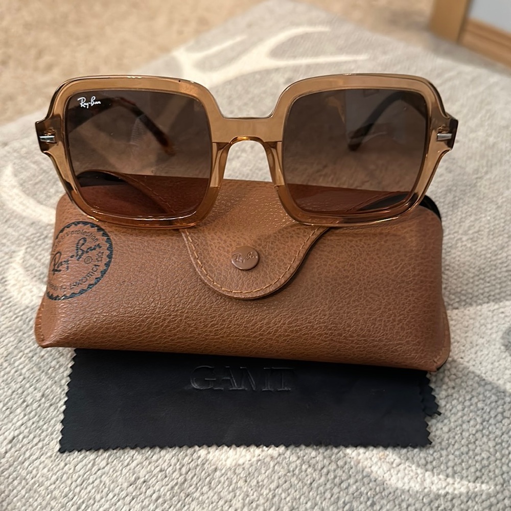 Ray Ban RB2188 transparent brown with tortoise shell square Sunnies